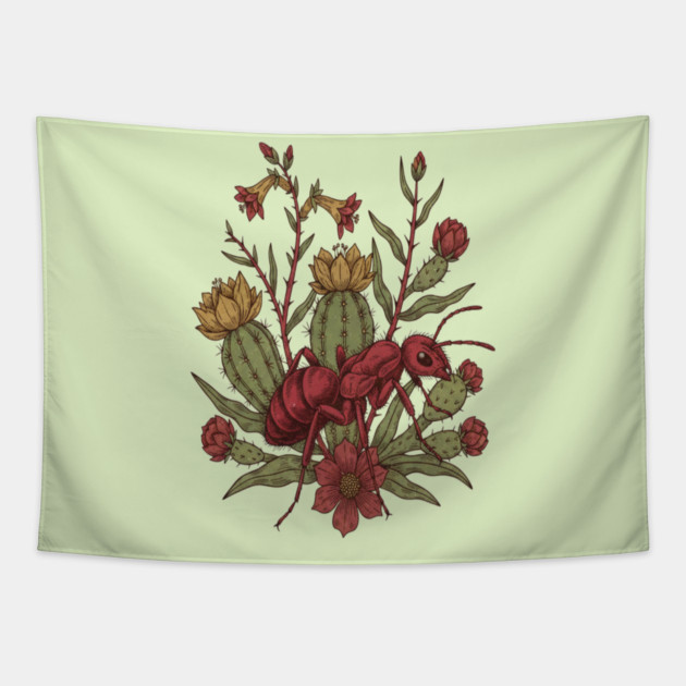 Red Velvet Ant Art for Insect Enthusiasts Tapestry by BirdsnStuff