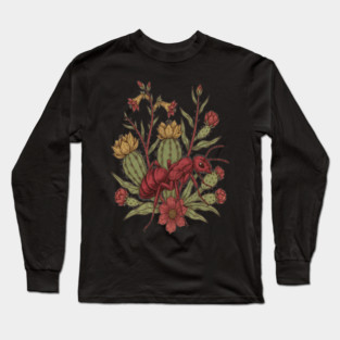 Red Velvet Ant Art for Insect Enthusiasts Long Sleeve T-Shirt