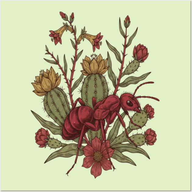 Red Velvet Ant Art for Insect Enthusiasts Wall Art by BirdsnStuff