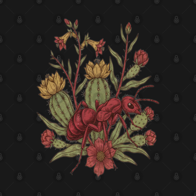 Red Velvet Ant Art for Insect Enthusiasts by BirdsnStuff