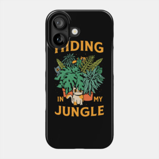 Playful Cats Among Tropical Plants Phone Case