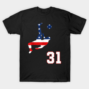 American USA Flag Soccer Jersey Favorite Lucky Number 31 Women Men T-Shirt