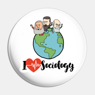 I Love Sociology Pin