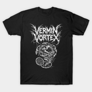 Vermin Vortex Death Metal Logo Design T-Shirt