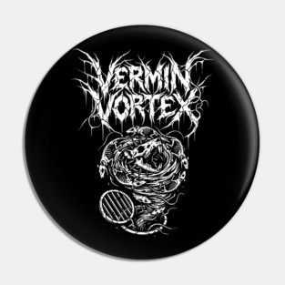 Vermin Vortex Death Metal Logo Design Pin