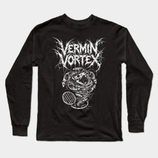 Vermin Vortex Death Metal Logo Design Long Sleeve T-Shirt