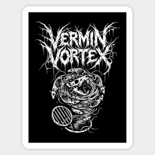 Vermin Vortex Death Metal Logo Design Magnet