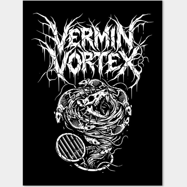 Vermin Vortex Death Metal Logo Design Wall Art by Designed By Marty
