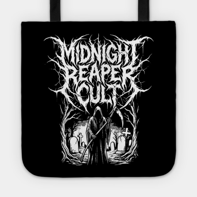 Midnight Reaper Death Metal Logo Design Tote by Designed By Marty