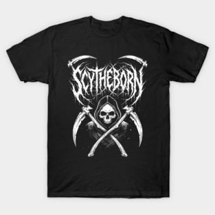 Scytheborn – Grim Reaper Death Metal Design T-Shirt