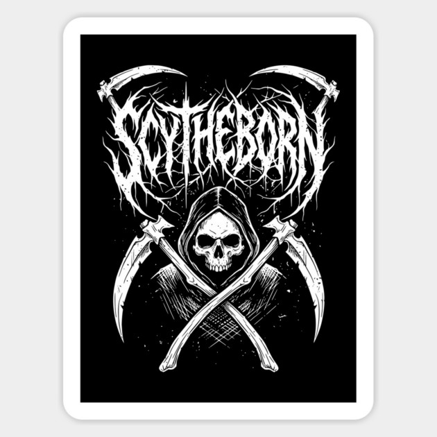 Scytheborn – Grim Reaper Death Metal Design Magnet by Designed By Marty