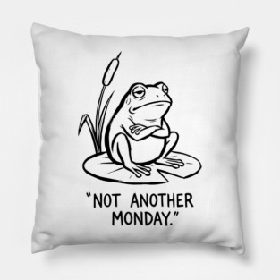 Grumpy Frog - Mondays Suck Pillow