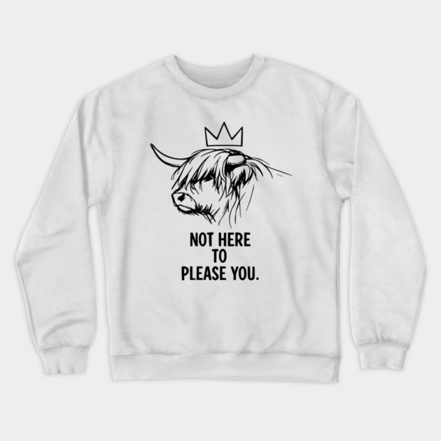 Regal Cow Wisdom for Introverts Crewneck Sweatshirt by Designed By Marty