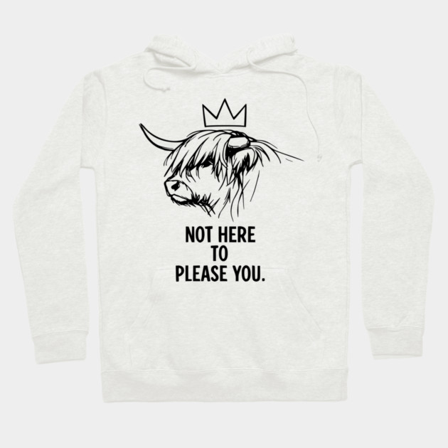 Regal Cow Wisdom for Introverts Hoodie by Designed By Marty