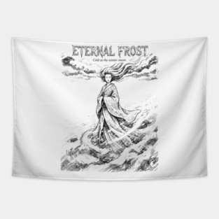 Frost of the Frozen Soul - Japanese Yuki-Onna Spirit Tapestry