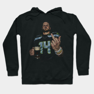 Humor Middle Finge  Sam darnold Vintage White 90s Hoodie