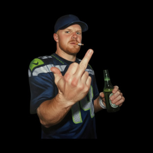 Meme Sam darnold Middle Finge bLACK 90s Magnet