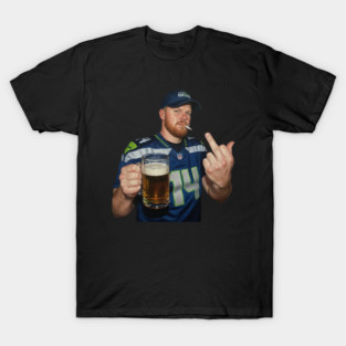FUNNY Sam darnold Middle Finge wHITE VINTAGE 90S T-Shirt