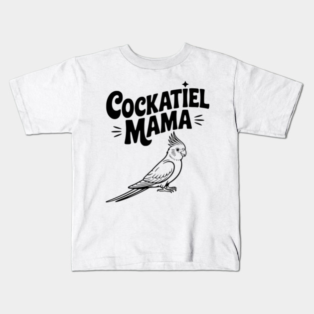 Cockatiel Mama Kids T-Shirt by Frank Ring