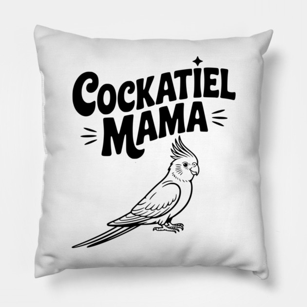 Cockatiel Mama Pillow by Frank Ring
