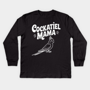 Cockatiel Mama Kids Long Sleeve T-Shirt