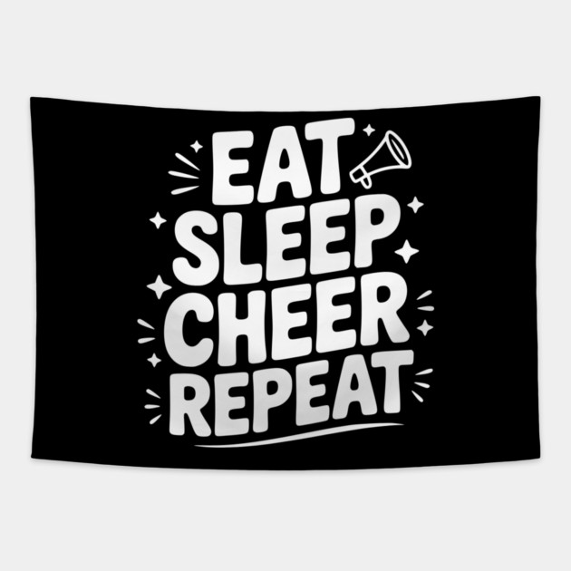 Eat Sleep Cheer Repeat Tapestry by Frank Ring