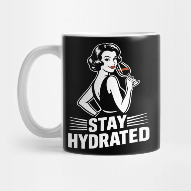 Stay Hydrated Wine Humor Mischief Attitude by Anticorporati