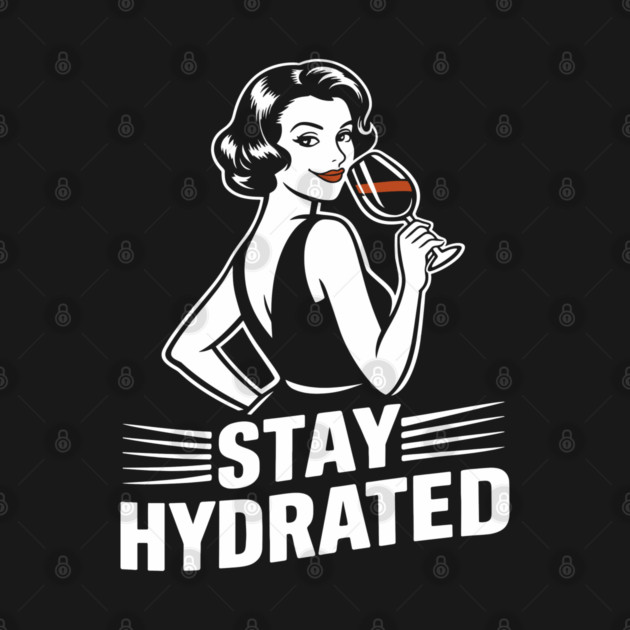 Stay Hydrated Wine Humor Mischief Attitude by Anticorporati