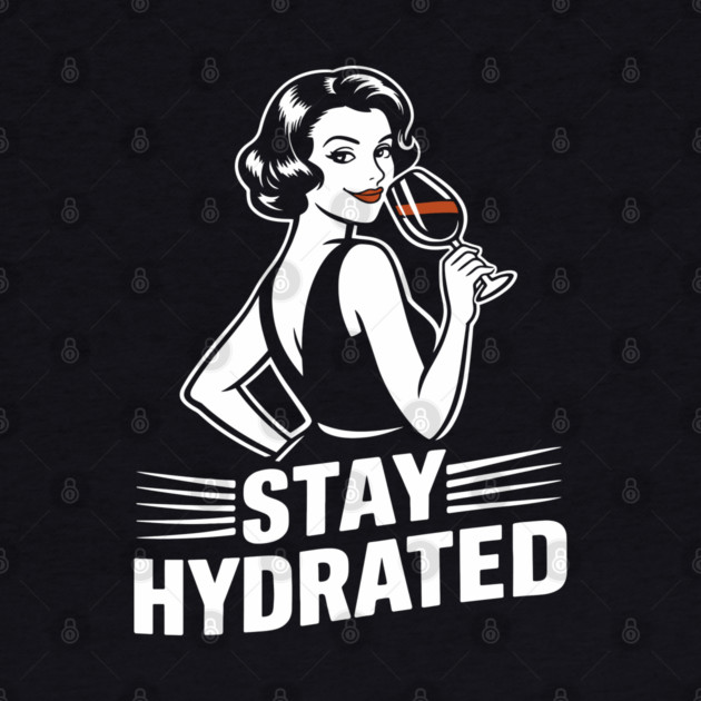 Stay Hydrated Wine Humor Mischief Attitude by Anticorporati