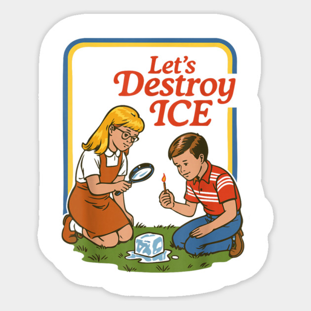 Let's Destroy ICE Abolish ICE Sticker by Donald's Store 2