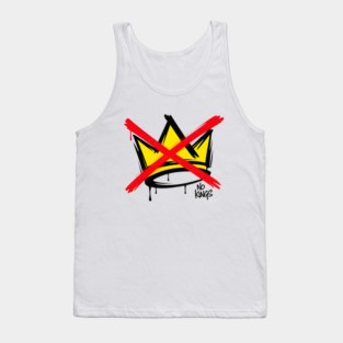 No Kings Crown Anti-Authority Protest Art Tank Top