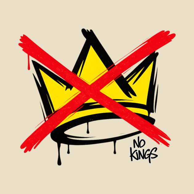 No Kings Crown Anti-Authority Protest Art by anas ouarid