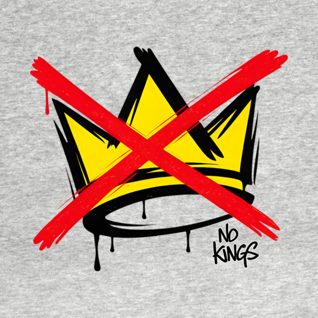 No Kings Crown Anti-Authority Protest Art by anas ouarid