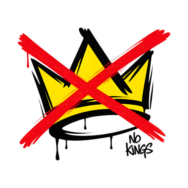 No Kings Crown Anti-Authority Protest Art by anas ouarid