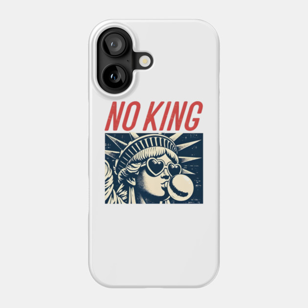 No King Freedom Pop Art Illustration with Retro Style Phone Case by anas ouarid