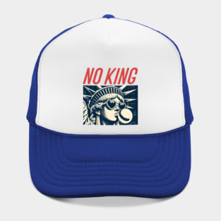 No King Freedom Pop Art Illustration with Retro Style Hat