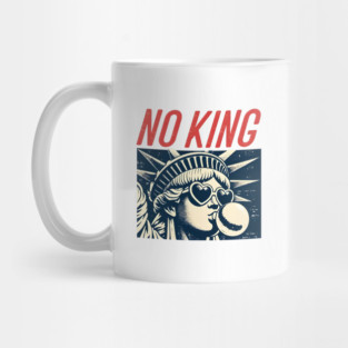 No King Freedom Pop Art Illustration with Retro Style Mug