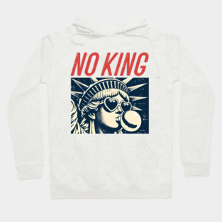 No King Freedom Pop Art Illustration with Retro Style Hoodie
