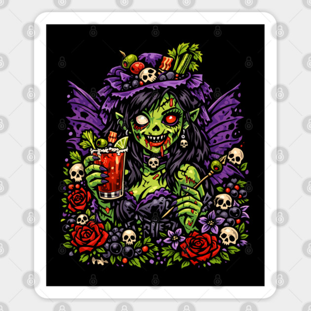 Blood Mary Fairy Sticker by H. R. Sinclair