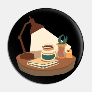 Vintage Reading Corner Coffee Pin
