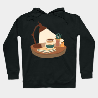 Vintage Reading Corner Coffee Hoodie