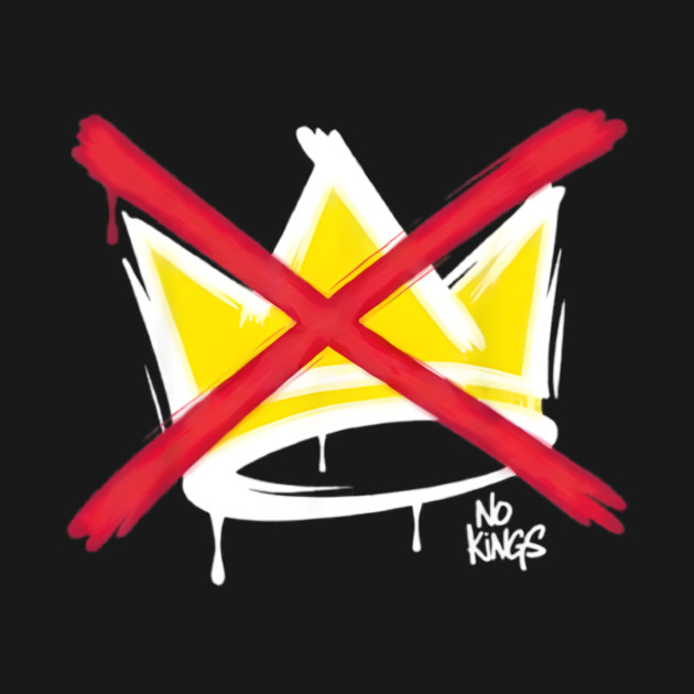 No King Crown Graphic – Anti Authority Street Art Design by anas ouarid