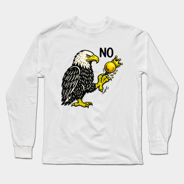 Funny No Kings in America - Retro Political Men Women Long Sleeve T-Shirt by anas ouarid