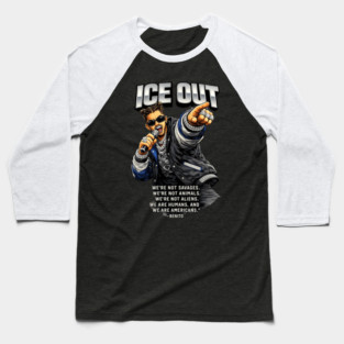4 Ice Out Bad Bunny Protest Minneapolis Baseball T-Shirt