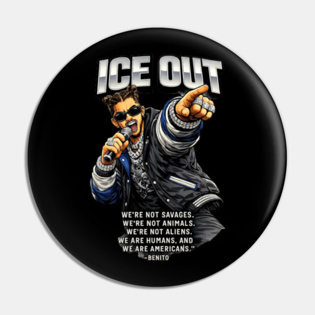 4 Ice Out Bad Bunny Protest Minneapolis Pin by Donald's Store 2