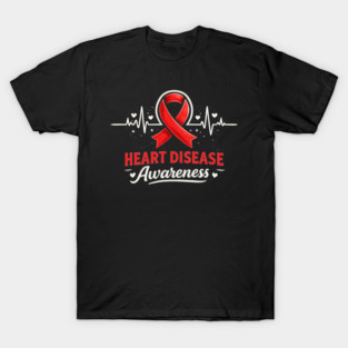 Heart Disease Awareness Heart Health Supporter Cardiovascular Warrior Advocate T-Shirt