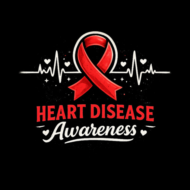 Heart Disease Awareness Heart Health Supporter Cardiovascular Warrior Advocate by ArtistTee ⭐⭐⭐⭐⭐
