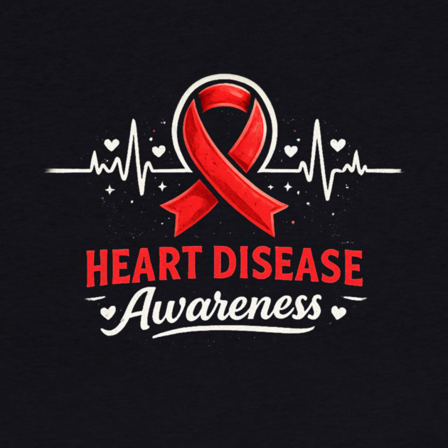 Heart Disease Awareness Heart Health Supporter Cardiovascular Warrior Advocate by ArtistTee ⭐⭐⭐⭐⭐