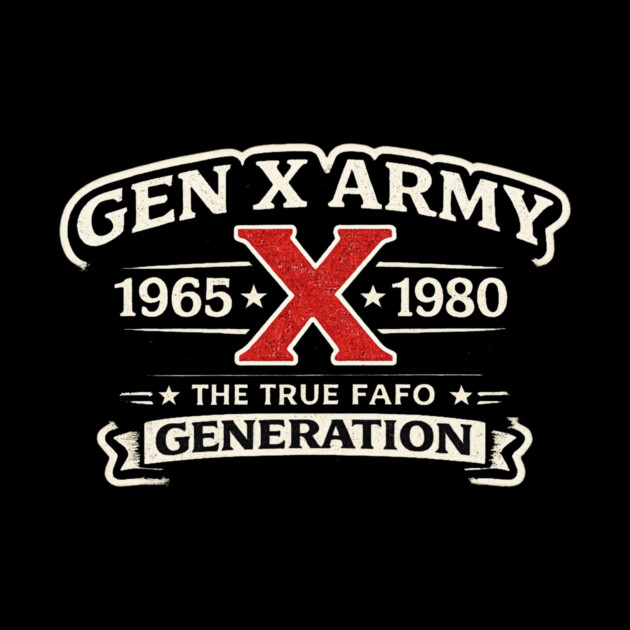 Gen X Army 1965 X 1980 The True Fafo Generation Generation X Pride Birth Year by ArtistTee ⭐⭐⭐⭐⭐