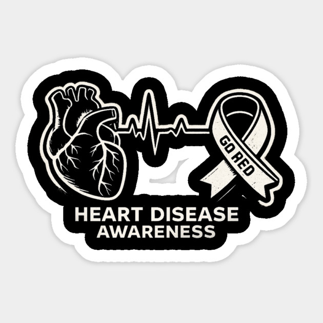 Heart Disease Awareness Go Red Heart Health Support Magnet by ArtistTee ⭐⭐⭐⭐⭐